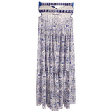 Printed Twisted Ruched Maxi Dress