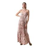 Rose Garden Ruched Maxi Dress