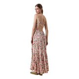 Rose Garden Ruched Maxi Dress