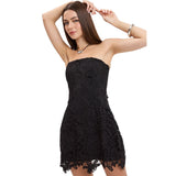 Floral Embroirdered Lace Mini Dress
