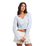 SLit V Crop Sweater - Denny's
