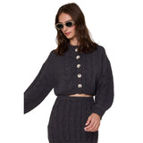 Cable Knit Cardigan Sweater - Denny's
