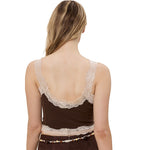 Lace Trim Crop Cami - Denny's