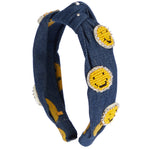 Beaded Smile Face Headband - Denny's