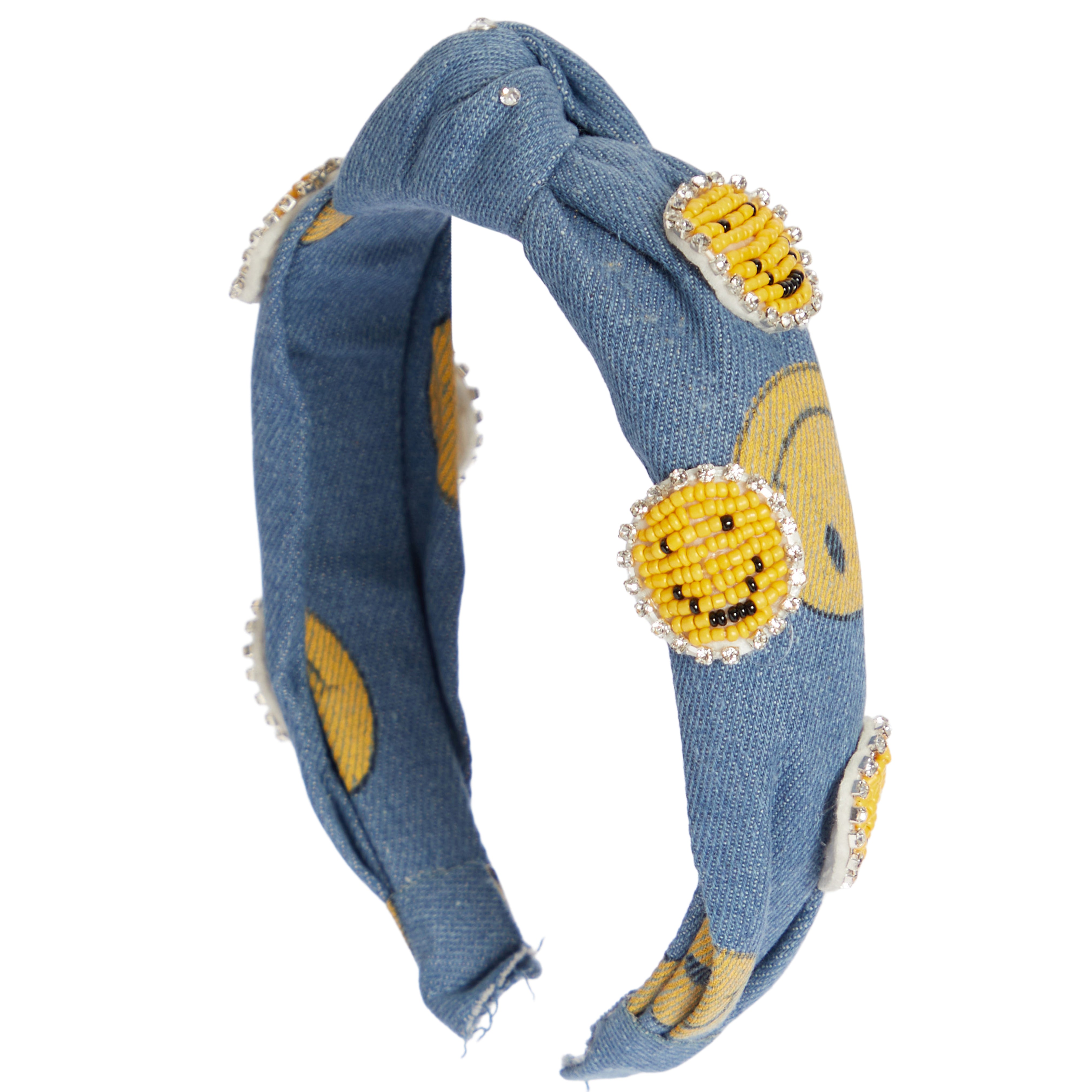 Beaded Smile Face Headband - Denny's