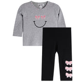 2pc Thermal Bow Smiley Legging Set - Denny's