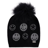 Crystal Smile Fur Pom Hat - Denny's