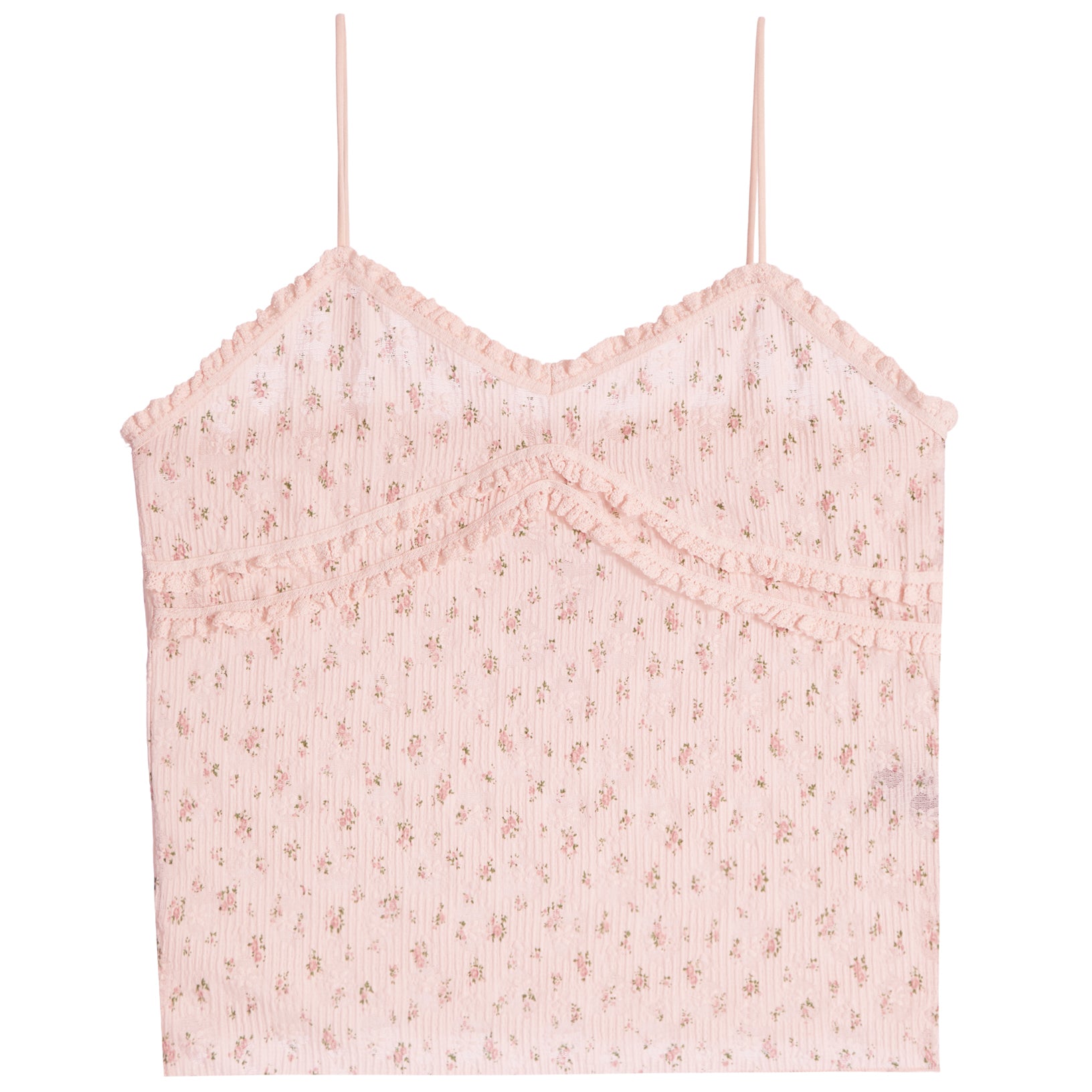 Ditsy Floral Lace Trim Tank - Denny's