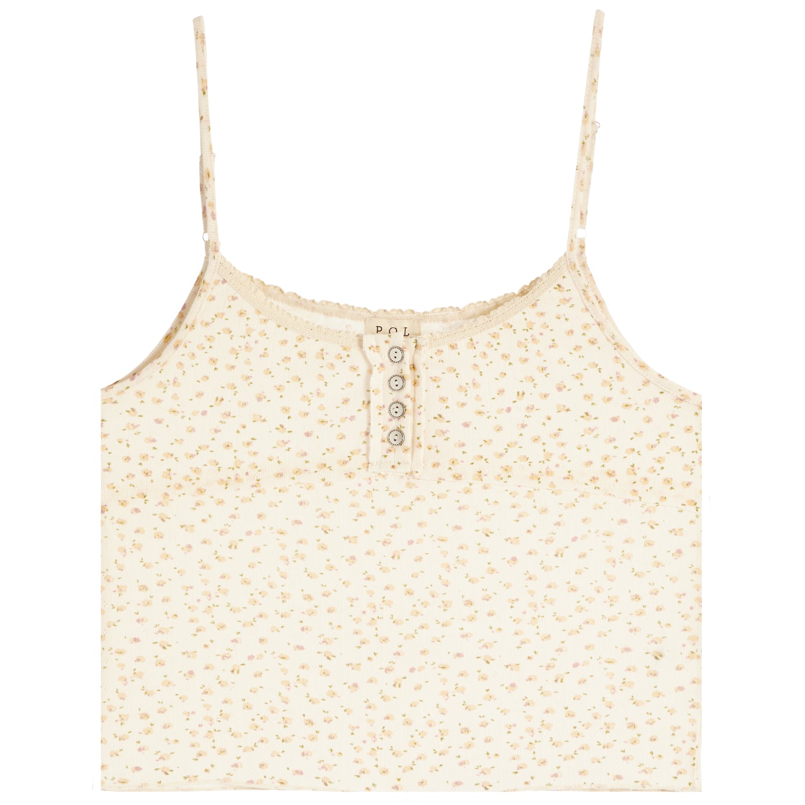 Floral Henley Tank - Denny's