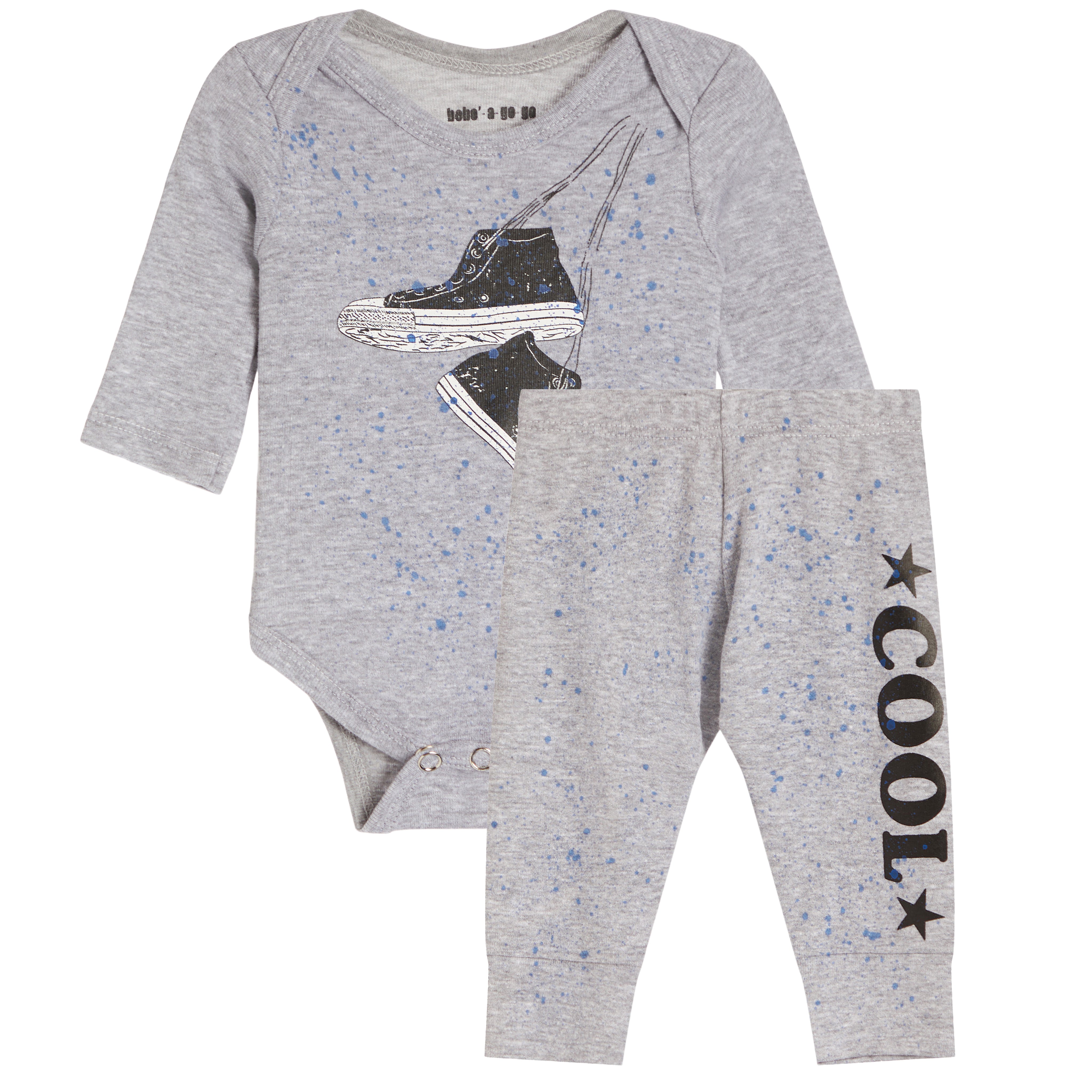 2pc Spray Sneaker Onesie Set - Denny's