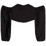 Sophia Long Sleeve Bustier Top - Denny's