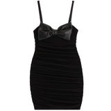 Sophie Pleather Bow Dress - Denny's