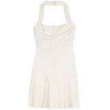 Sora Halter Dress With Gold Buttons