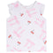 Cherry & Bow Crochet Trim Tee - Denny's