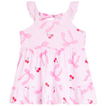 Cherry & Bow Crochet Trim Tiered Dress - Denny's