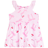 Cherry & Bow Crochet Trim Tiered Dress - Denny's