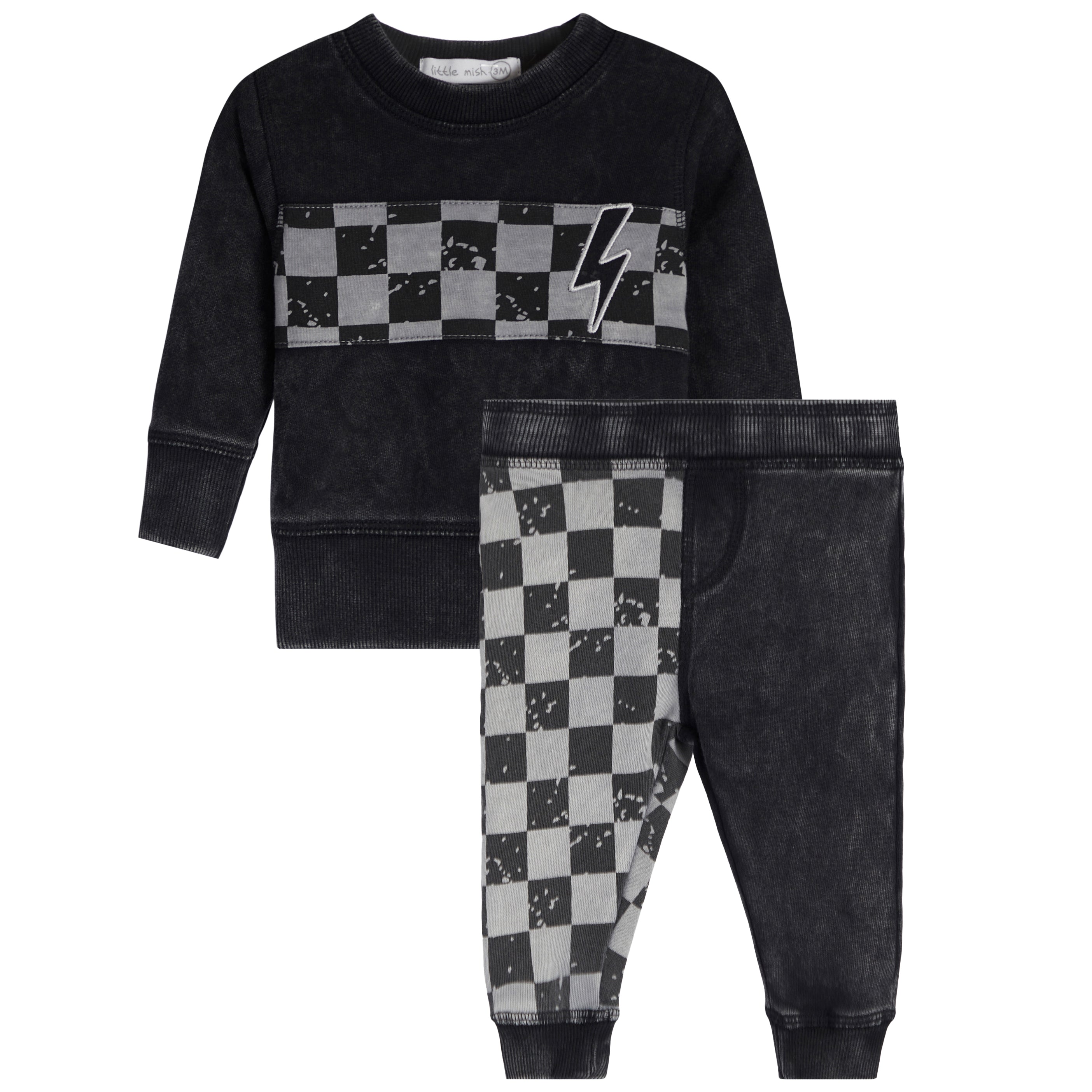 2pc Checker Jog Set - Denny's