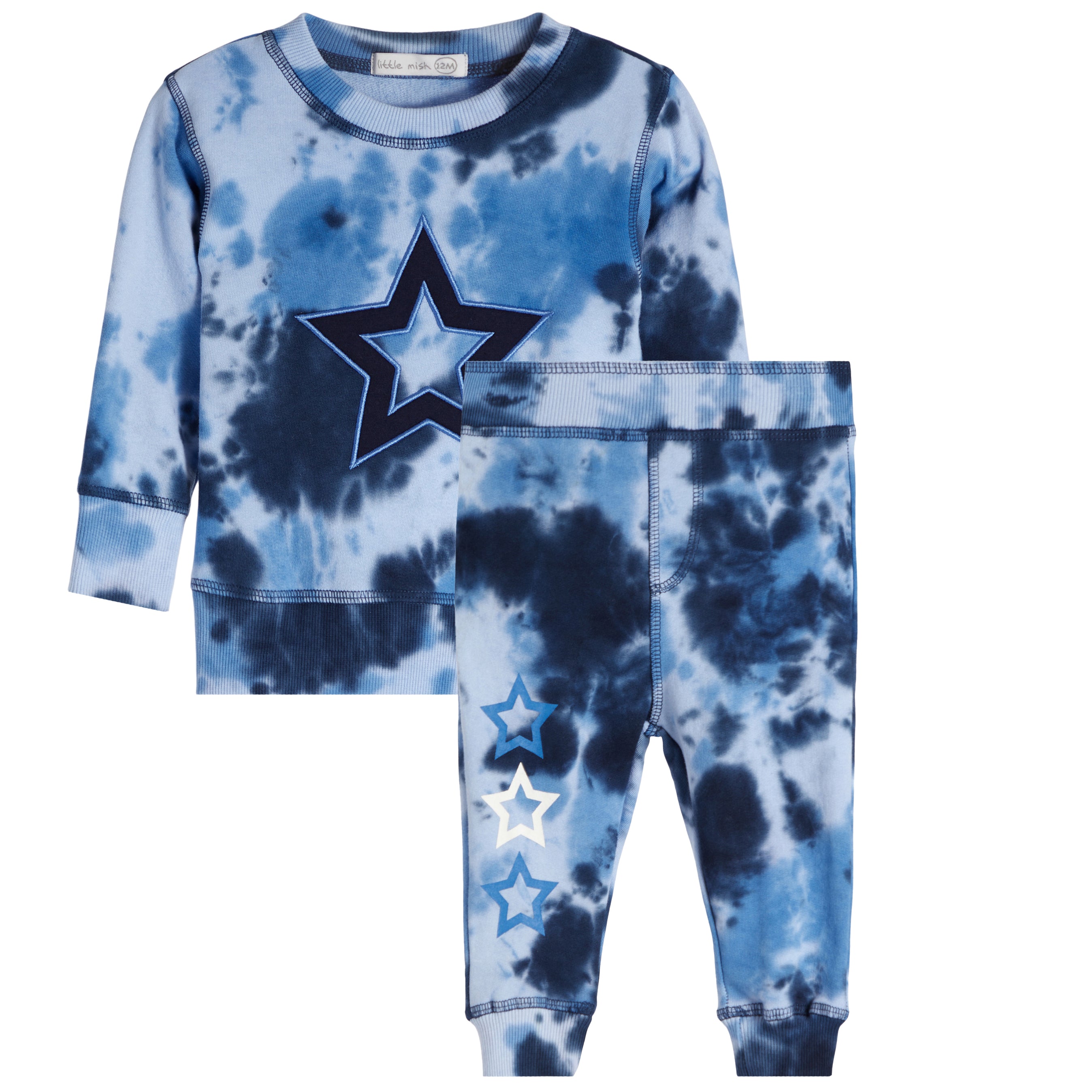 2pc Navy Star Tie Dye Jog Set - Denny's