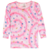 2pc Long Sleeve Challah Back Pink PJ Set