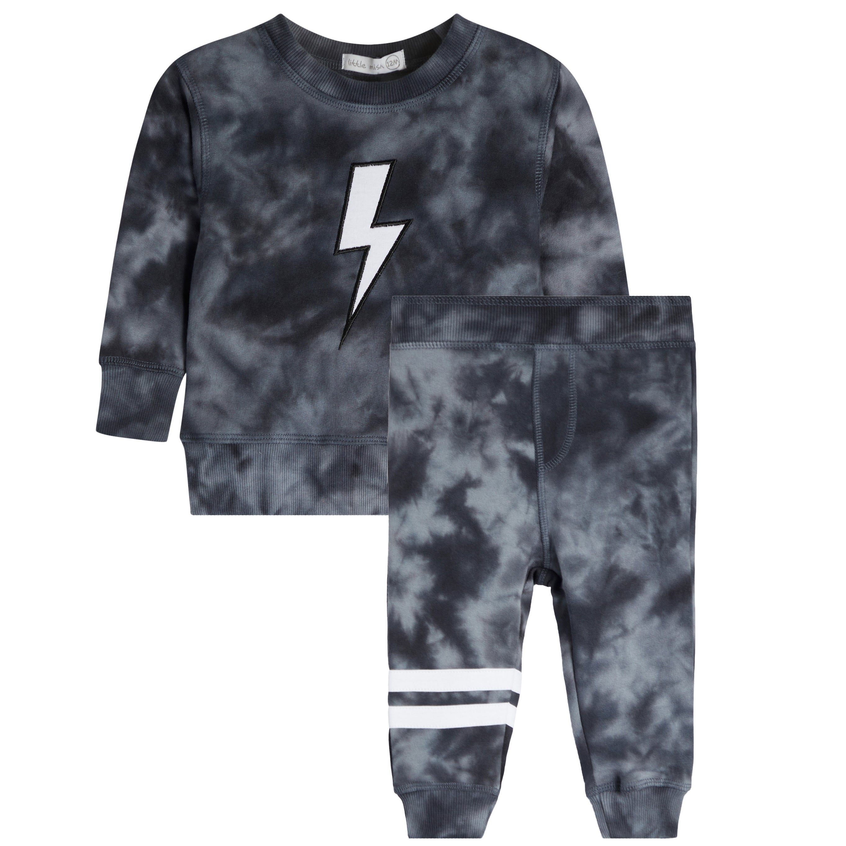 2pc Tie Dye Bolt Jog Set - Denny's