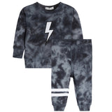 2pc Tie Dye Bolt Jog Set - Denny's