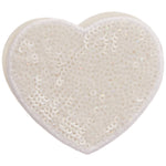 Sequin Heart Stick-On Patch - Denny's