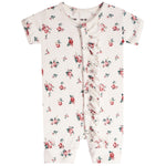 Ivory Floral Ruffle Union Suit - Denny's