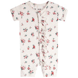 Ivory Floral Ruffle Union Suit - Denny's