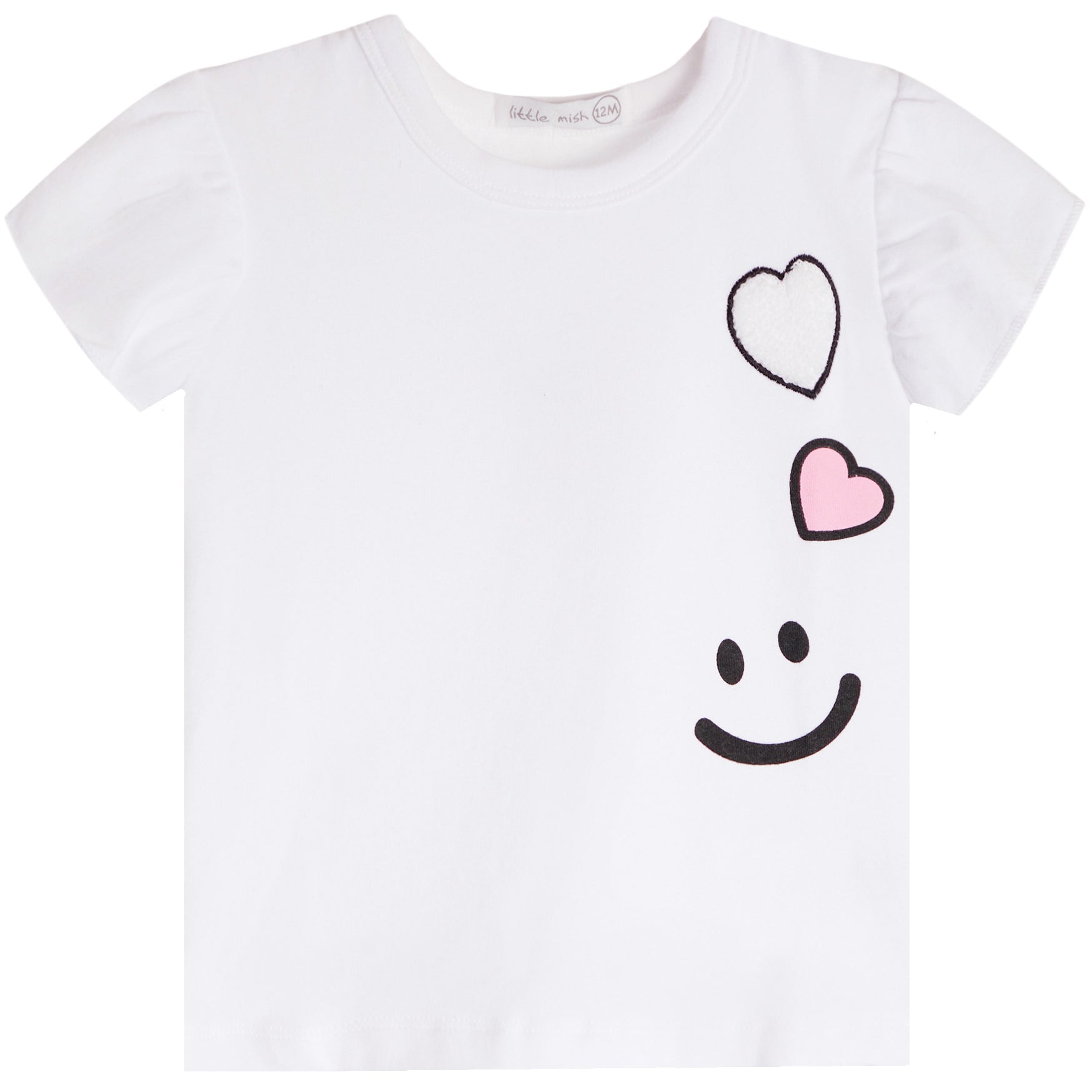 2pc Smile Flutter Sleeve Tee & Short Set - Denny's