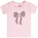 Black Rhinestone Bow Tee