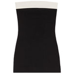 Colorblock Trim Strapless Dress - Denny's