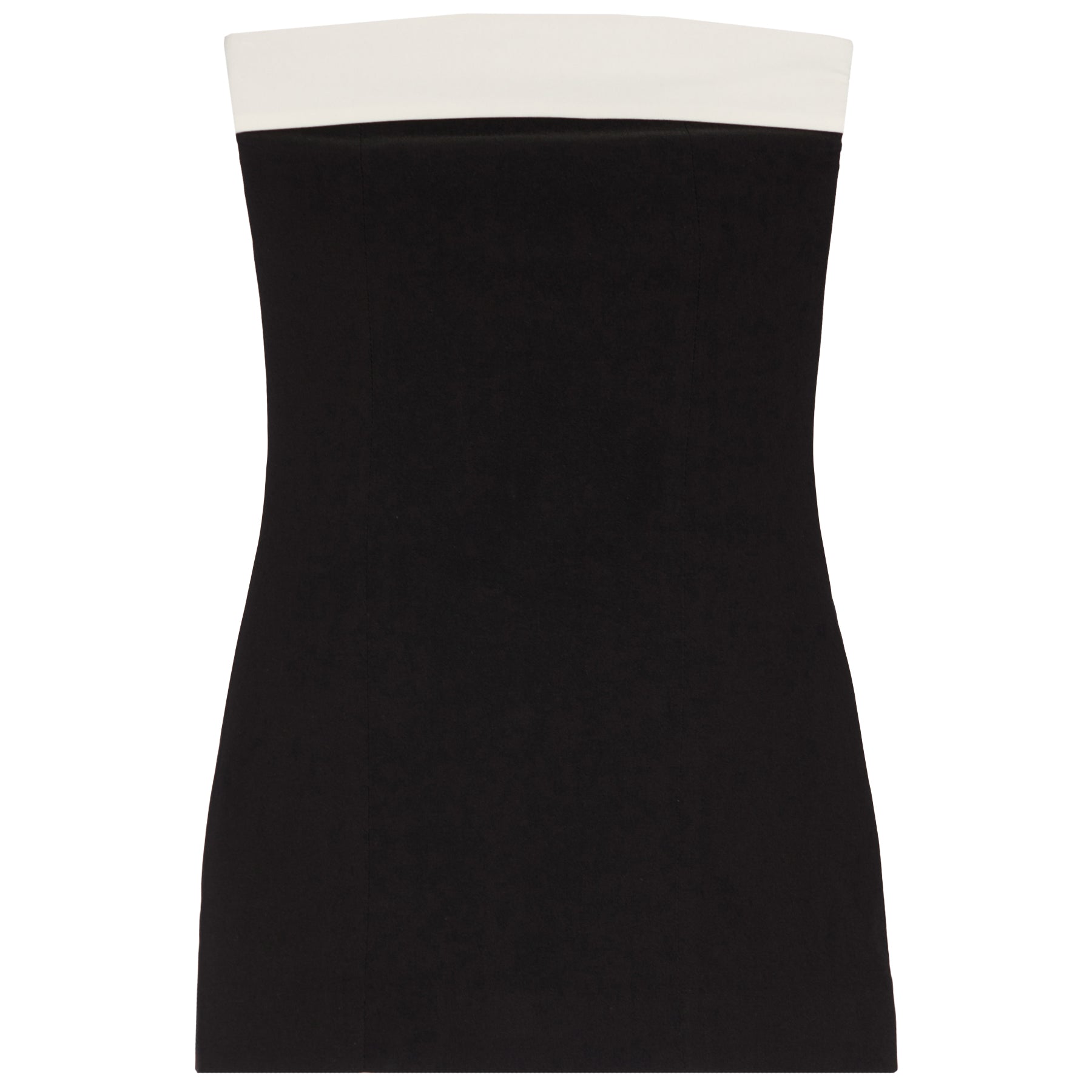 Colorblock Trim Strapless Dress - Denny's