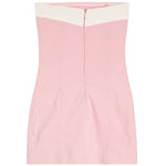 Colorblock Trim Strapless Dress - Denny's