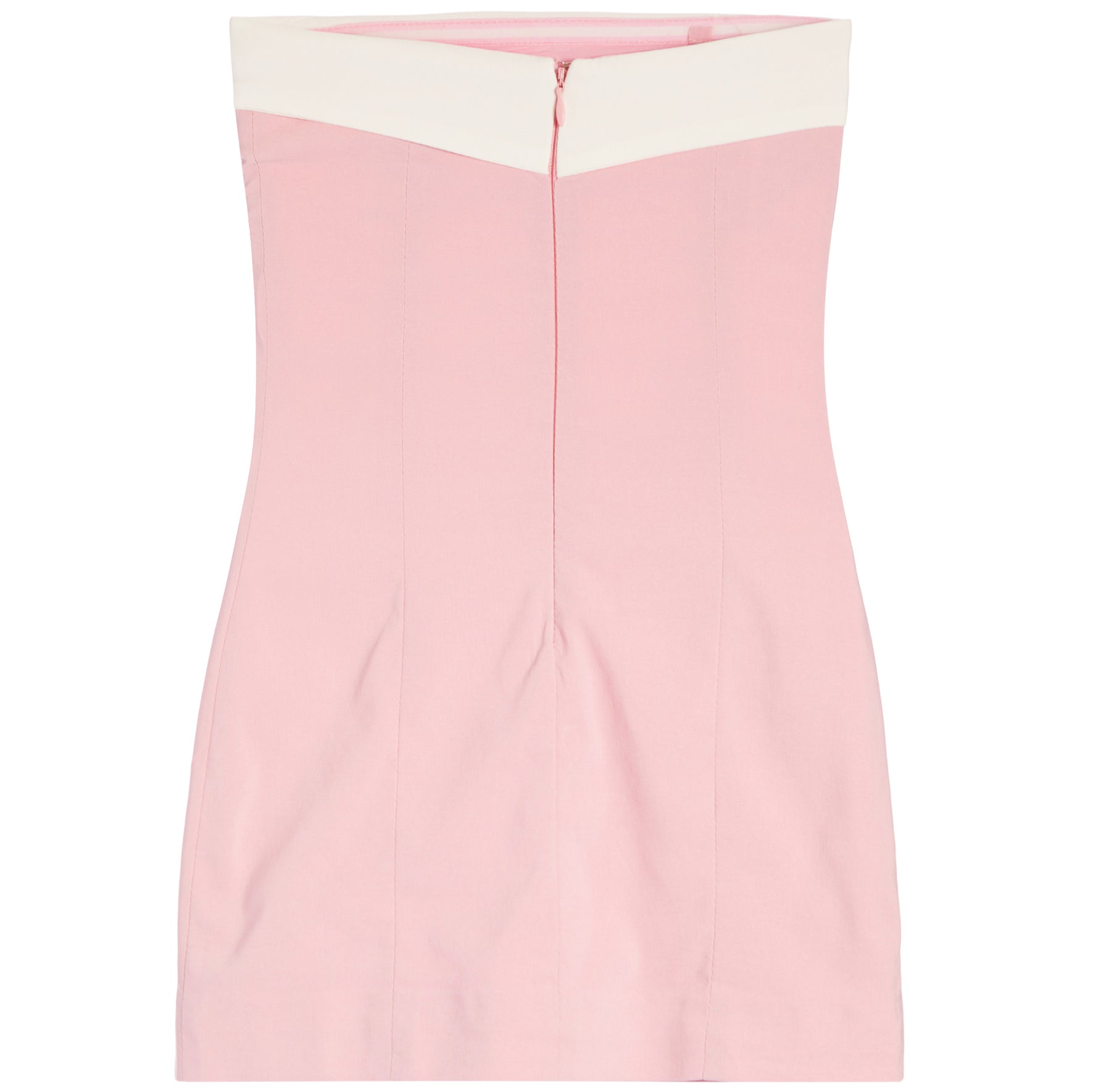 Colorblock Trim Strapless Dress - Denny's