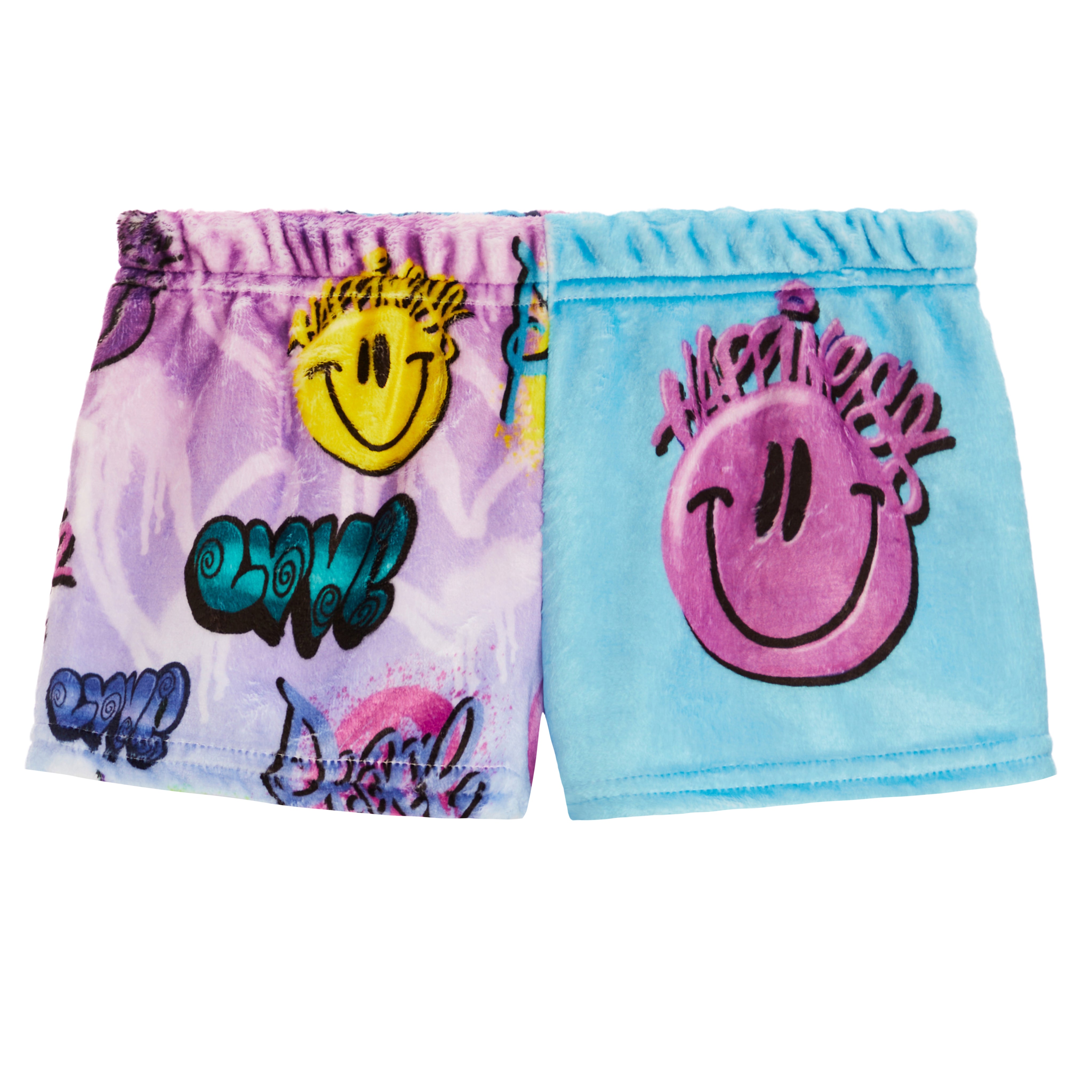 Love Peace Happiness Fuzzy Short - Denny's
