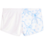 Blue Bow Heart Fuzzy Short - Denny's