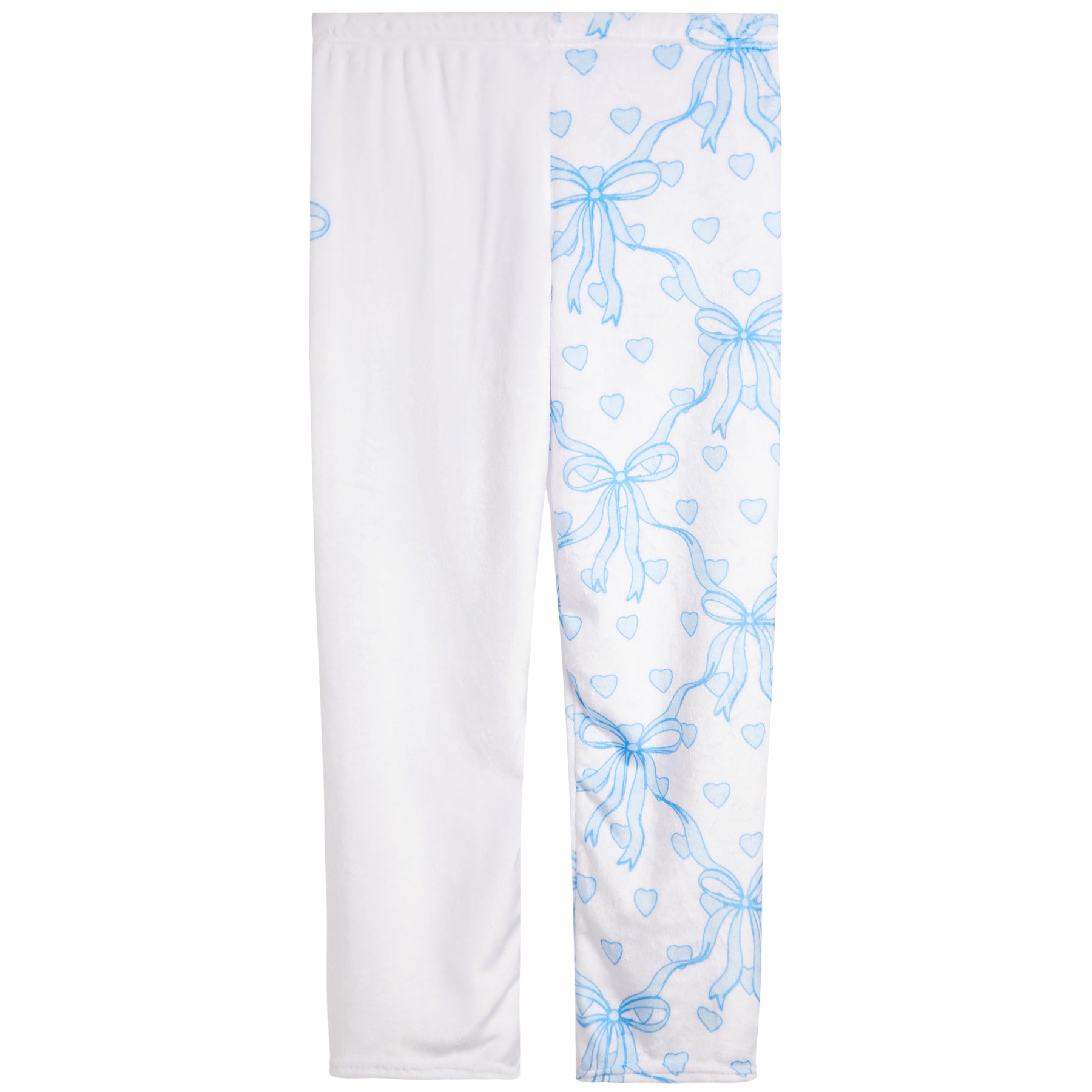 Blue Bow Hearts Fuzzy Pant - Denny's