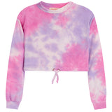 Tie Dye Drawstring Hem Pullover - Denny's