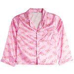 2pc Satin Set Heart Glasses Lounge Wear Set - Denny's