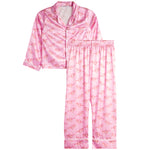 2pc Satin Set Heart Glasses Lounge Wear Set - Denny's