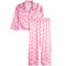2pc Satin Set Heart Glasses Lounge Wear Set - Denny's