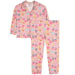 Bamboo Loungewear Long Sleeve Patches Print - Denny's
