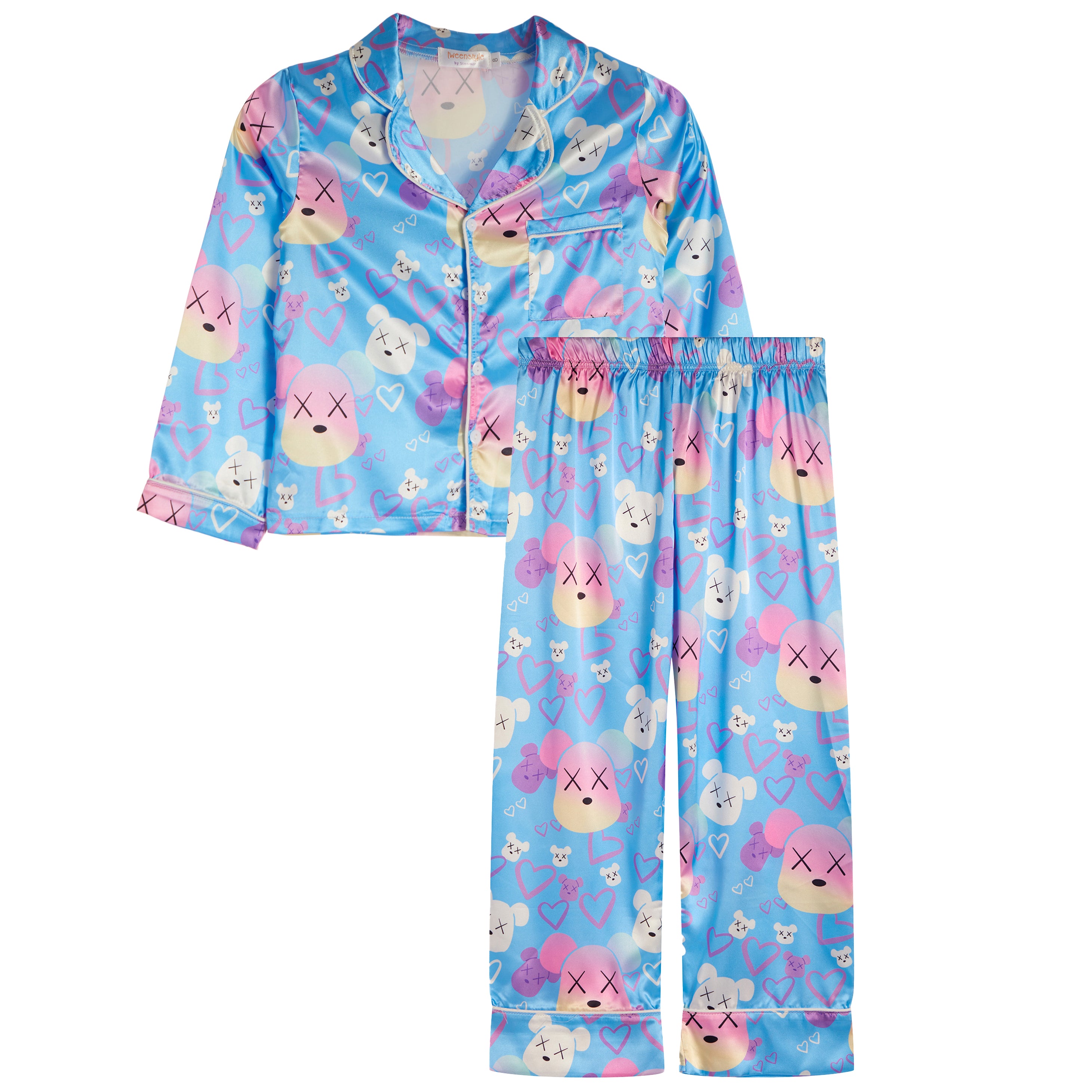 2pc Bears Satin Sleep Set - Denny's