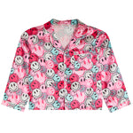2pc Super Happy Print Satin Lounge Pant Set - Denny's
