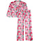 2pc Super Happy Print Satin Lounge Pant Set - Denny's