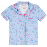 Blue Floral Bamboo Short Sleeve Short Set