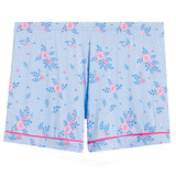 Blue Floral Bamboo Short Sleeve Short Set