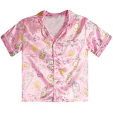 2pc Spring Things Satin Short Set - Denny's