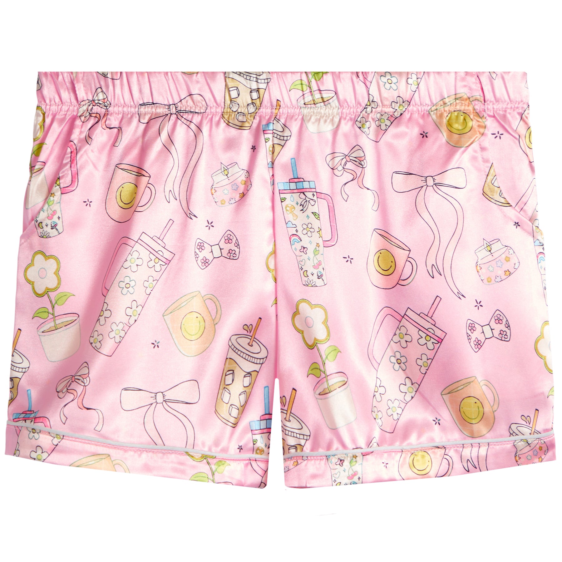 2pc Spring Things Satin Short Set - Denny's