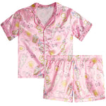 2pc Spring Things Satin Short Set - Denny's